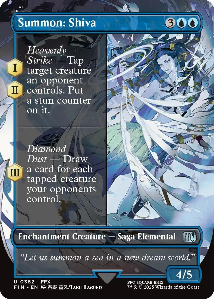 Image for Summon: Shiva (Borderless) (362) (FINAL FANTASY) - Magic: The Gathering