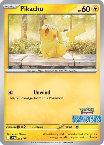 Image for Pikachu - 214 (Illustration Contest 2024) (214) (SV: Scarlet & Violet Promo Cards) - Pokemon