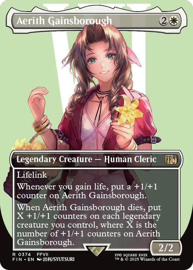 Image for Aerith Gainsborough (Borderless) (374) (FINAL FANTASY) - Magic: The Gathering