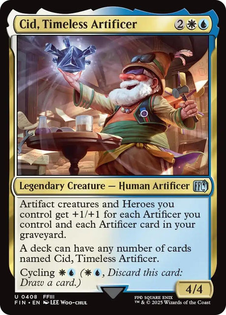 Image for Cid, Timeless Artificer (0408) (408) (Foil) (FINAL FANTASY) - Magic: The Gathering