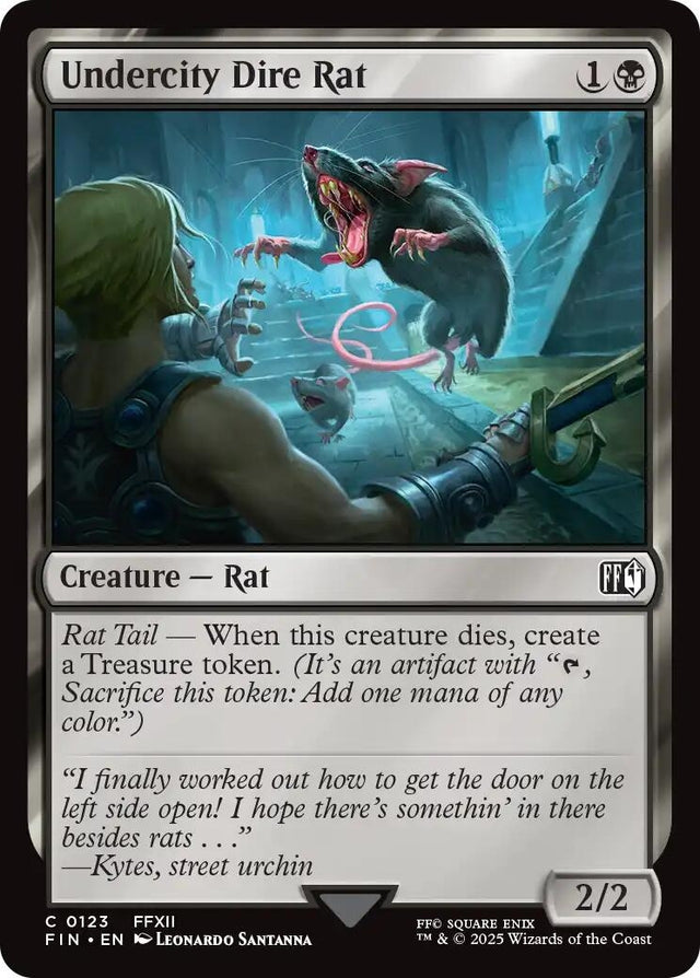 Image for Japanese Magic: The Gathering - Undercity Dire Rat (123) (FINAL FANTASY) - Magic: The Gathering