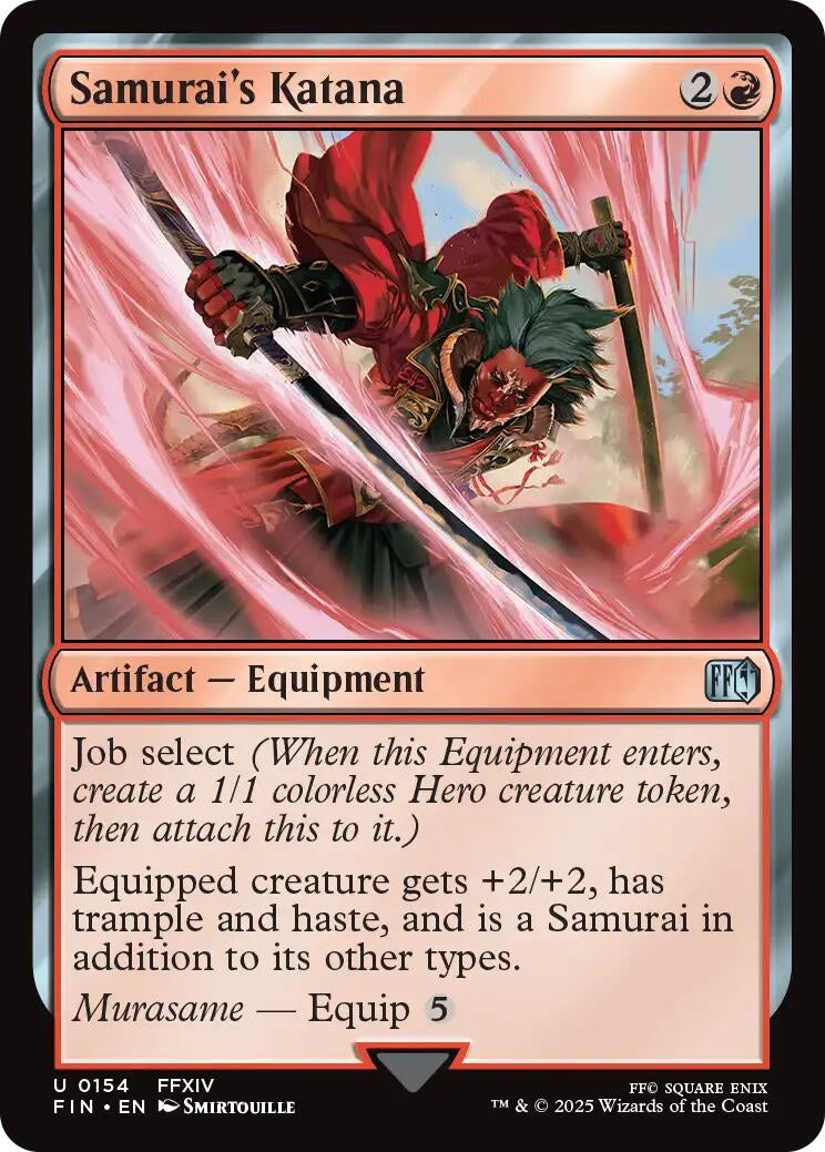 Image for Samurai's Katana (154) (Foil) (FINAL FANTASY) - Magic: The Gathering