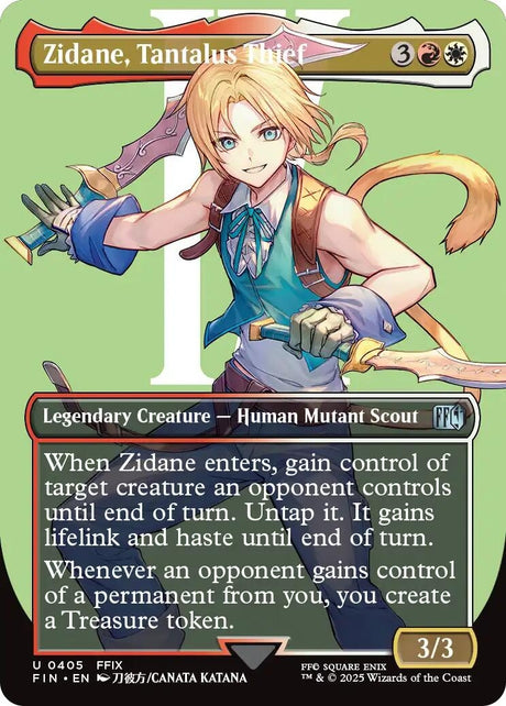 Image for Zidane, Tantalus Thief (Borderless) (405) (FINAL FANTASY) - Magic: The Gathering