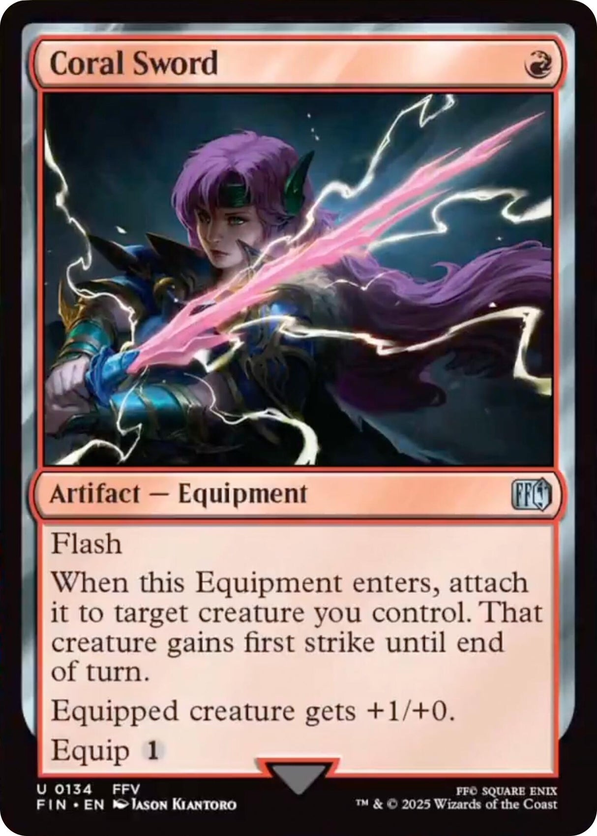 Image for Japanese Magic: The Gathering - Coral Sword (134) (Foil) (FINAL FANTASY) - Magic: The Gathering