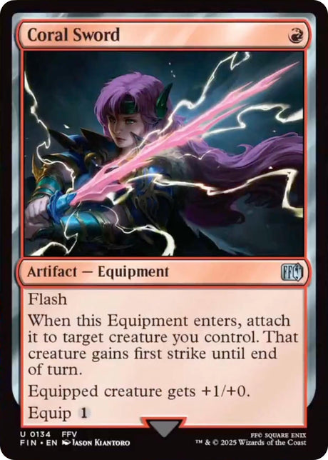 Image for Japanese Magic: The Gathering - Coral Sword (134) (Foil) (FINAL FANTASY) - Magic: The Gathering