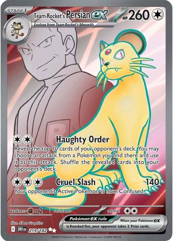 Team Rocket's Persian ex (219/182) [SV10: Destined Rivals]
