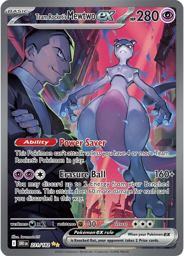 Team Rocket's Mewtwo ex (231/182) (SV10: Destined Rivals