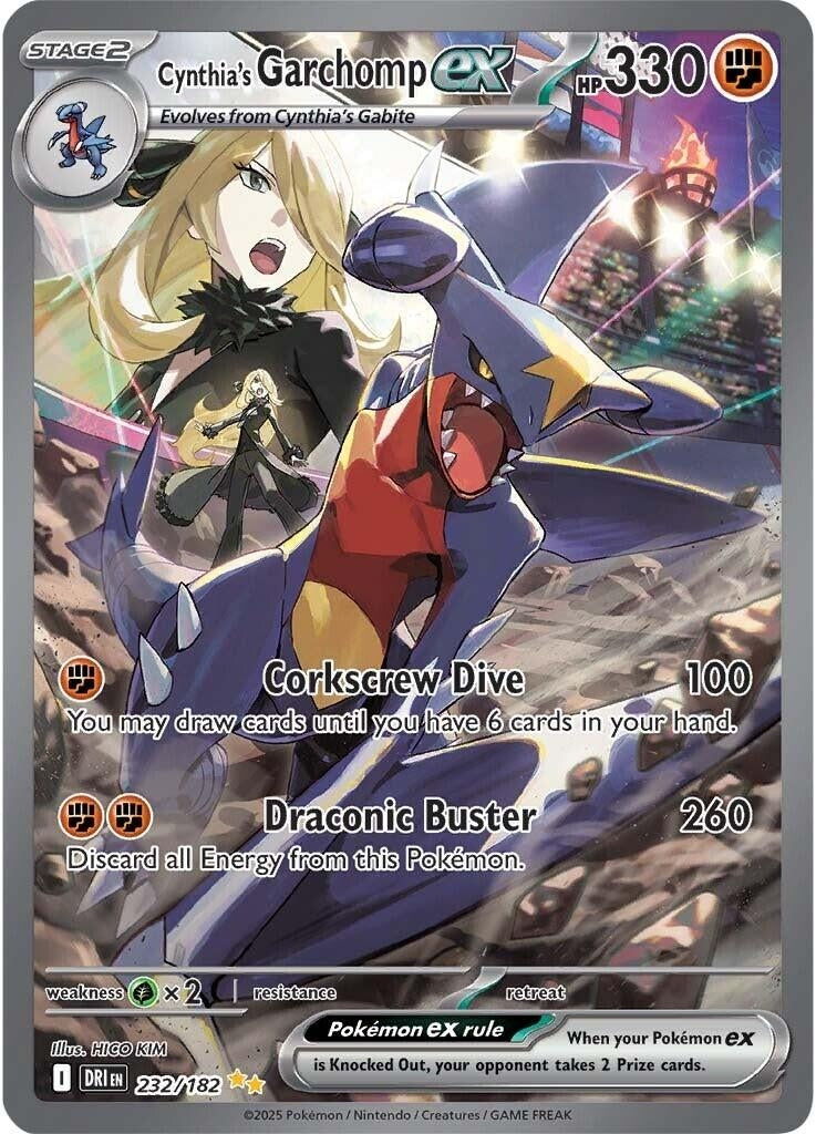 Cynthia's Garchomp ex (232/182) (SV10: Destined Rivals) – Grandad's Cards