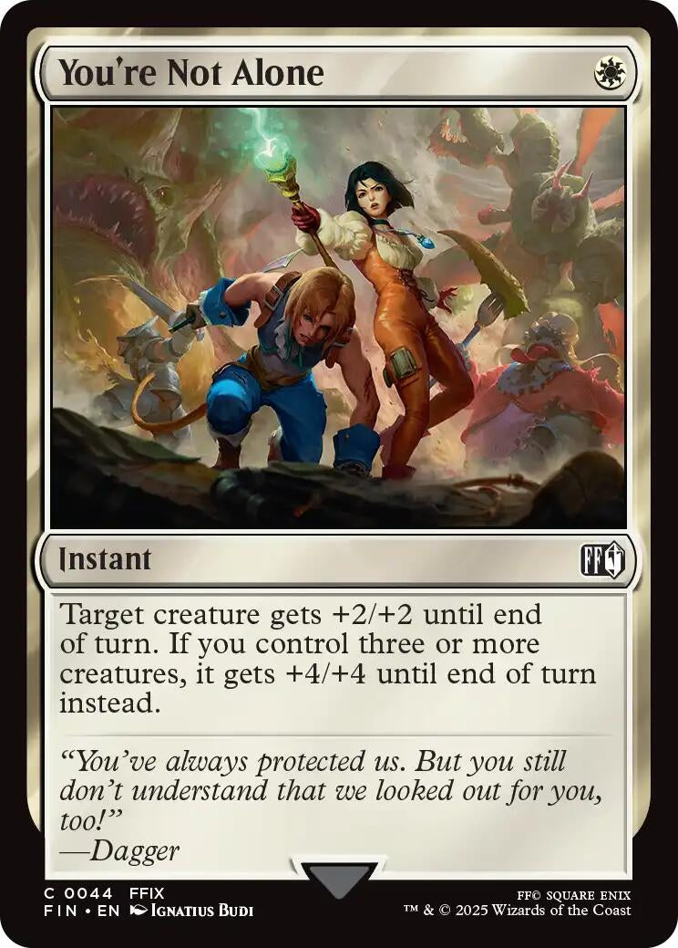 Image for You're Not Alone (44) (Foil) (FINAL FANTASY) - Magic: The Gathering