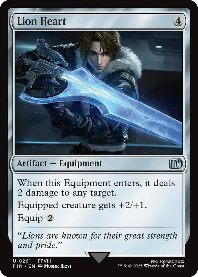 Image for Japanese Magic: The Gathering - Lion Heart (261) (Foil) (FINAL FANTASY) - Magic: The Gathering