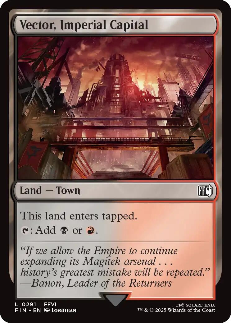 Image for Japanese Magic: The Gathering - Vector, Imperial Capital (291) (Foil) (FINAL FANTASY) - Magic: The Gathering