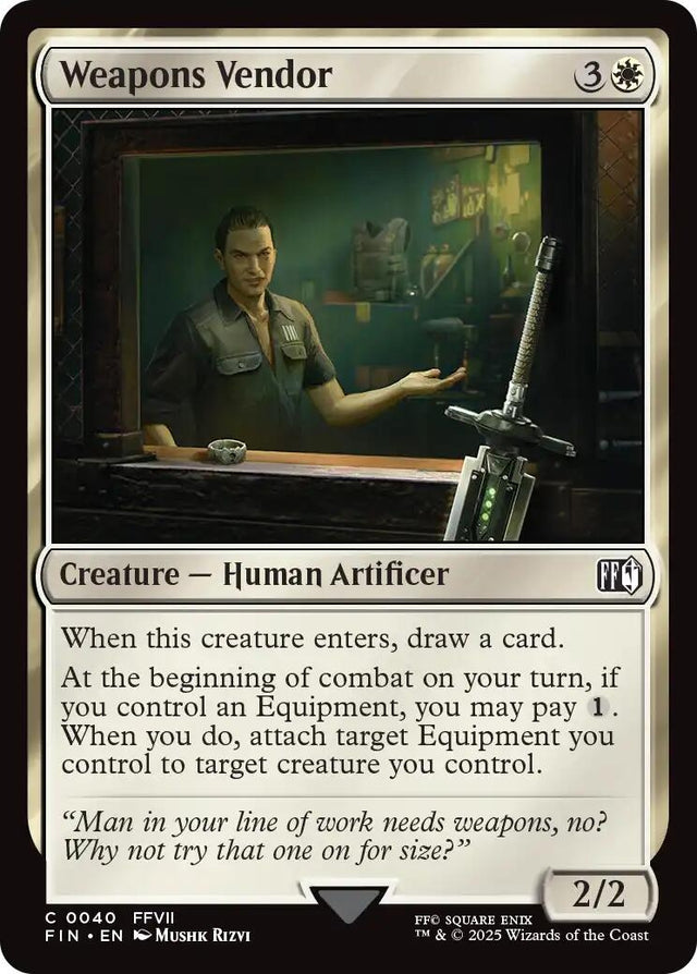 Image for Weapons Vendor (40) (Foil) (FINAL FANTASY) - Magic: The Gathering