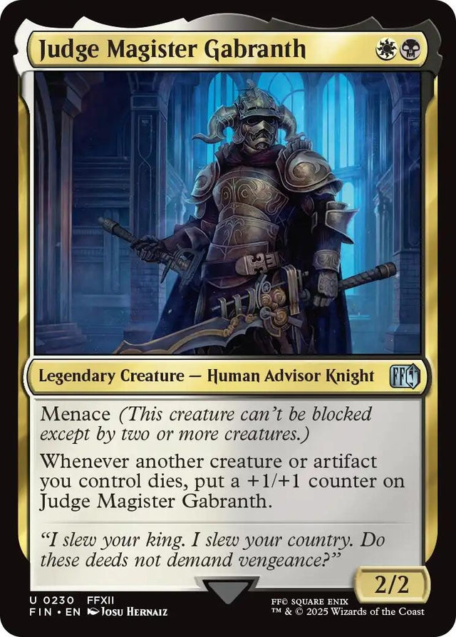 Image for Judge Magister Gabranth (230) (Foil) (FINAL FANTASY) - Magic: The Gathering