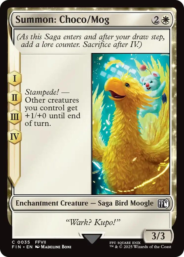 Image for Summon: Choco/Mog (35) (Foil) (FINAL FANTASY) - Magic: The Gathering