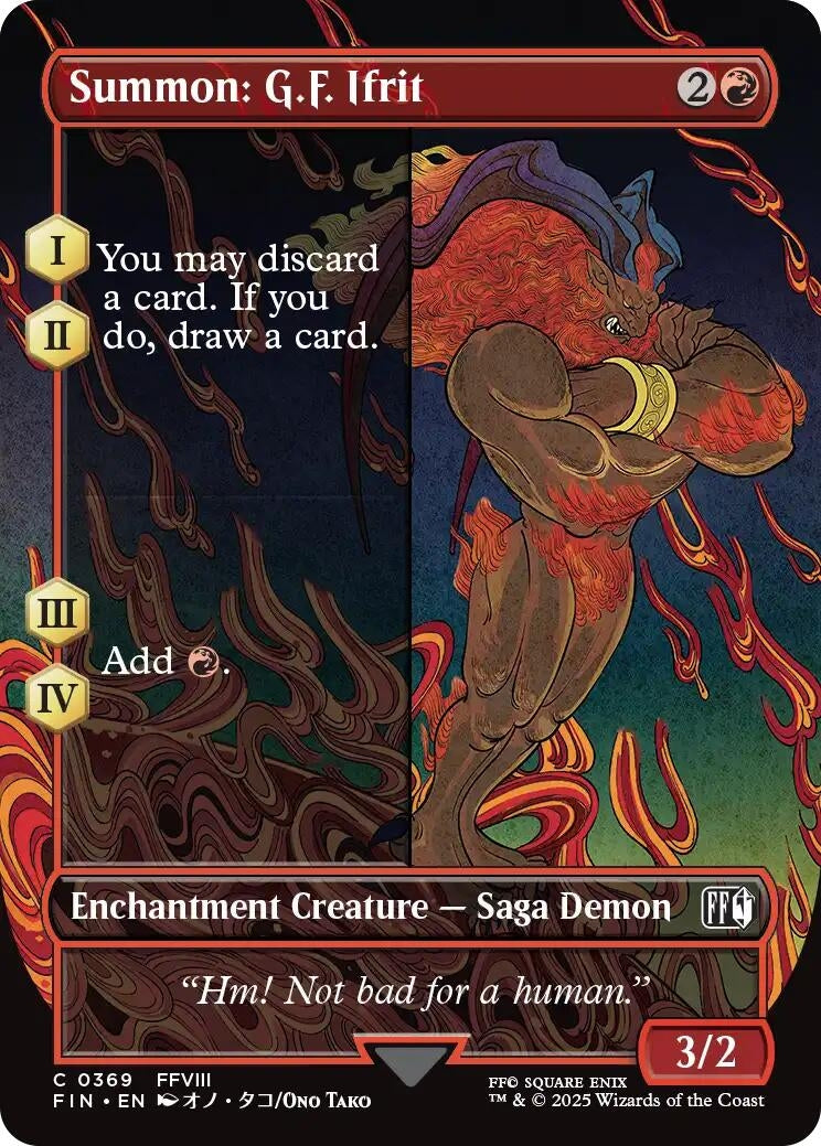 Summon: G.F. Ifrit (Borderless) (369) (Foil) (FINAL FANTASY)