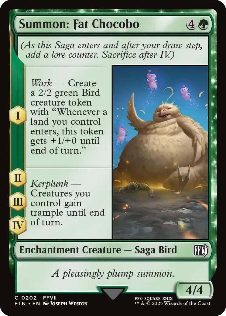 Image for Summon: Fat Chocobo (202) (Foil) (FINAL FANTASY) - Magic: The Gathering