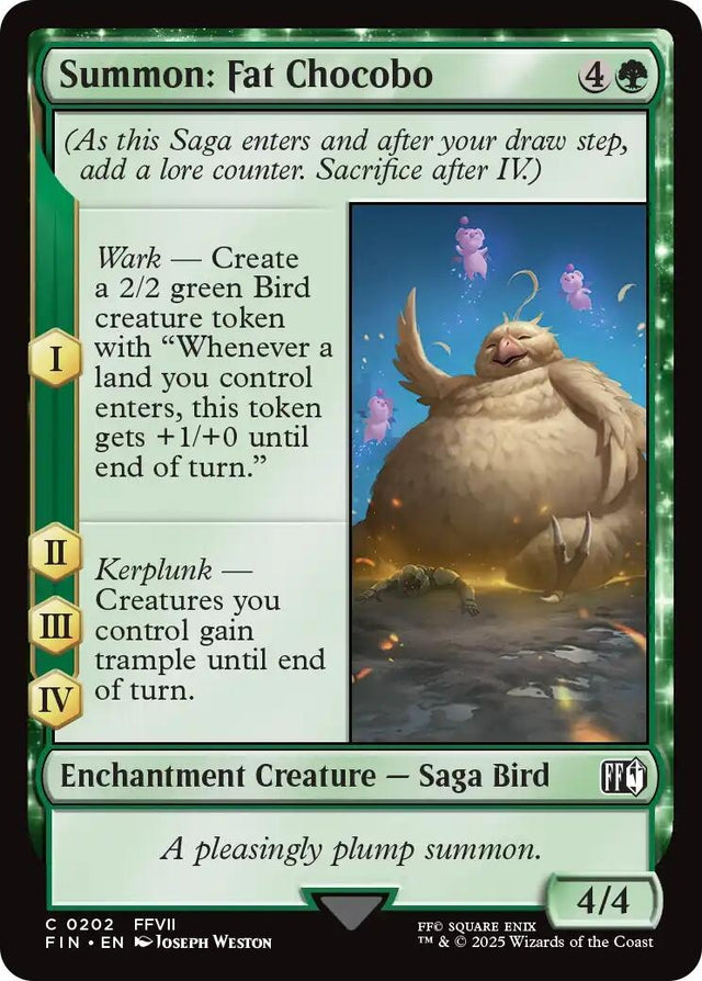 Image for Summon: Fat Chocobo (202) (Foil) (FINAL FANTASY) - Magic: The Gathering