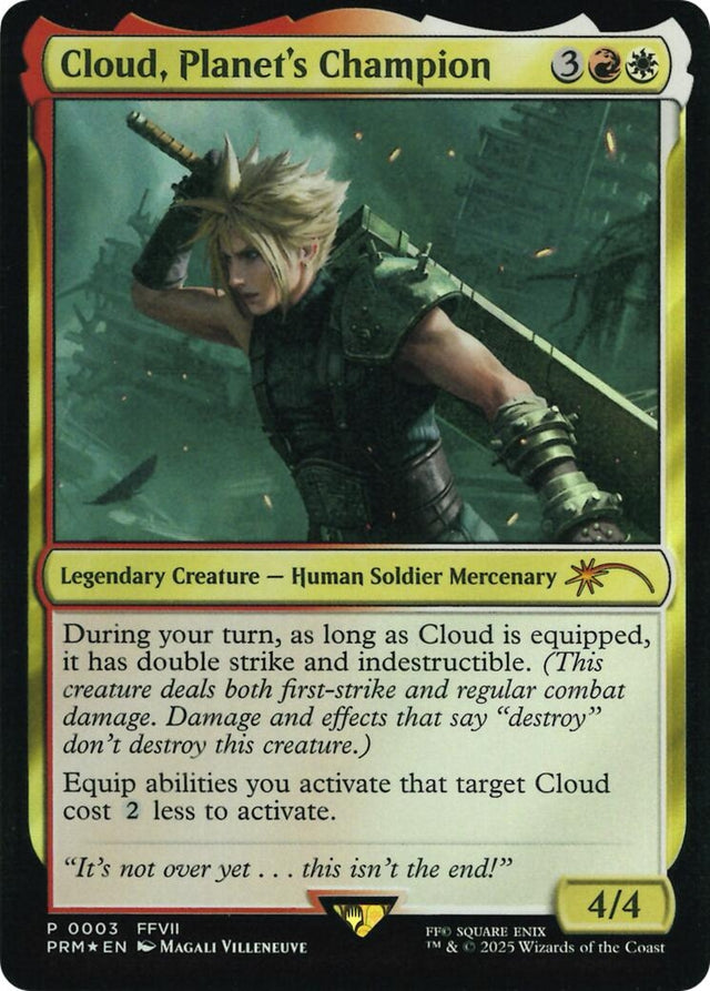Image for Cloud, Planet's Champion (Costco Bundle) (3) (Foil) (Unique and Miscellaneous Promos) (UMP) - Magic: The Gathering