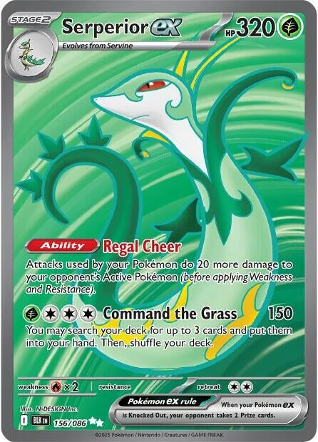 Serperior ex (156/086) (Holofoil) (SV: Black Bolt)