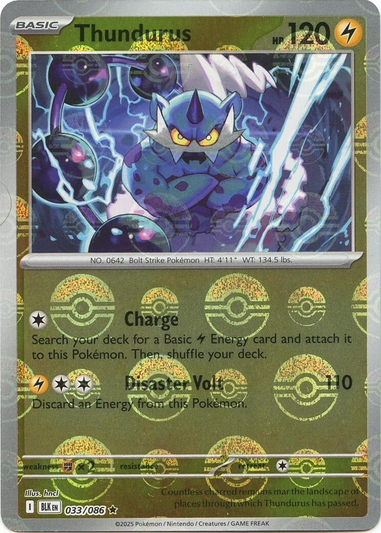 Thundurus (Poke Ball Pattern) (033/086) (SV: Black Bolt)