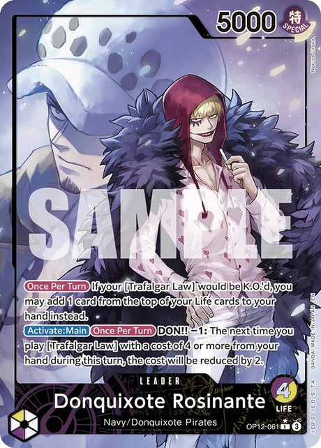 Image for Donquixote Rosinante (061) (Alternate Art) (OP12-061) (Foil) (Legacy of the Master) - One Piece Card Game