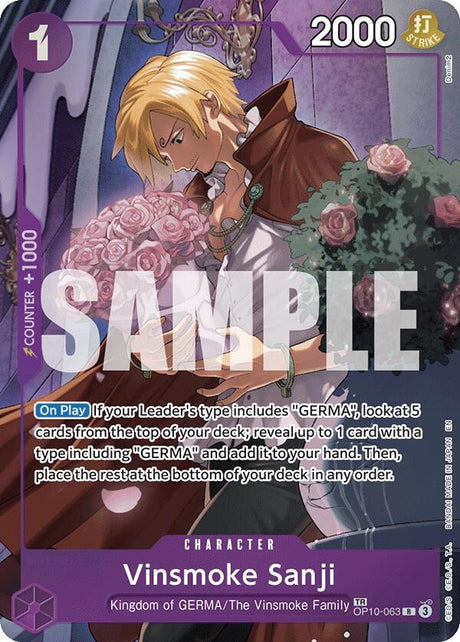 Image for Vinsmoke Sanji (TR) (OP10-063) (Foil) (Legacy of the Master) - One Piece Card Game