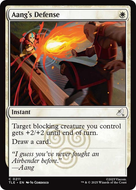 Image for Aang's Defense (0211) (211) (Foil) (Avatar: The Last Airbender: Eternal-Legal) - Magic: The Gathering