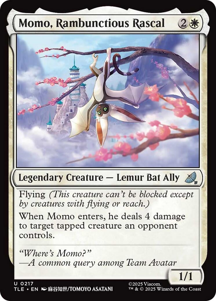 Image for Momo, Rambunctious Rascal (0217) (217) (Foil) (Avatar: The Last Airbender: Eternal-Legal) - Magic: The Gathering