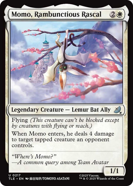 Image for Momo, Rambunctious Rascal (0217) (217) (Foil) (Avatar: The Last Airbender: Eternal-Legal) - Magic: The Gathering