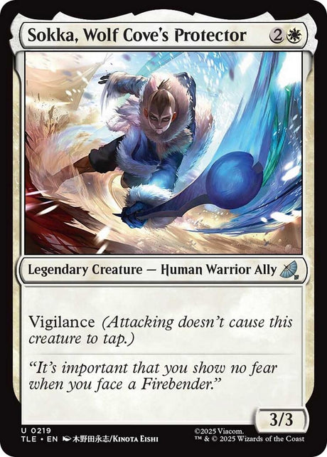 Image for Sokka, Wolf Cove's Protector (0219) (219) (Foil) (Avatar: The Last Airbender: Eternal-Legal) - Magic: The Gathering