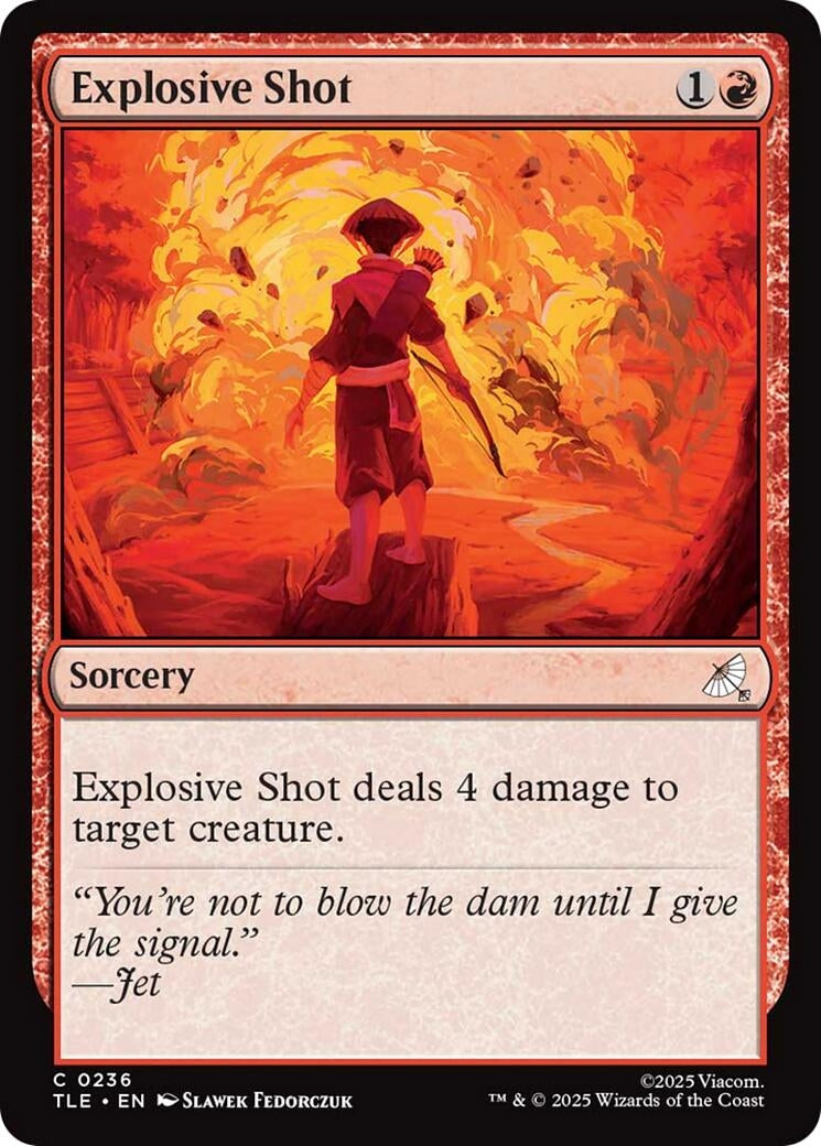 Image for Explosive Shot (0236) (236) (Foil) (Avatar: The Last Airbender: Eternal-Legal) - Magic: The Gathering