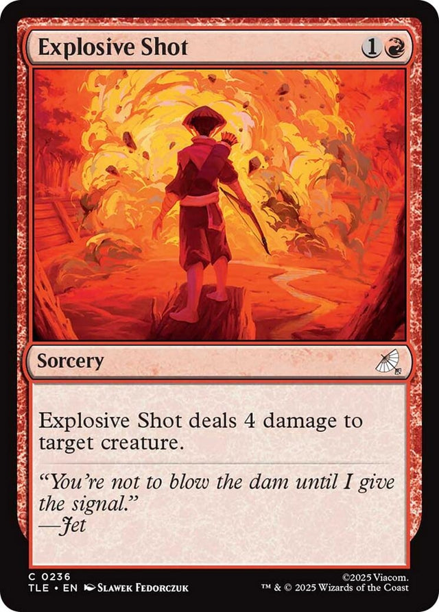 Image for Explosive Shot (0236) (236) (Foil) (Avatar: The Last Airbender: Eternal-Legal) - Magic: The Gathering