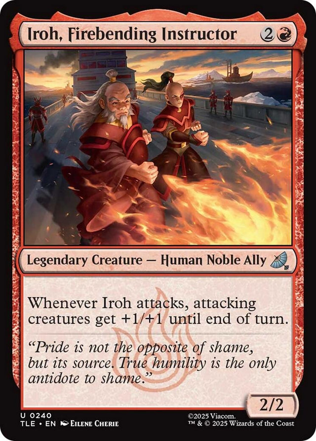 Image for Iroh, Firebending Instructor (0240) (240) (Foil) (Avatar: The Last Airbender: Eternal-Legal) - Magic: The Gathering