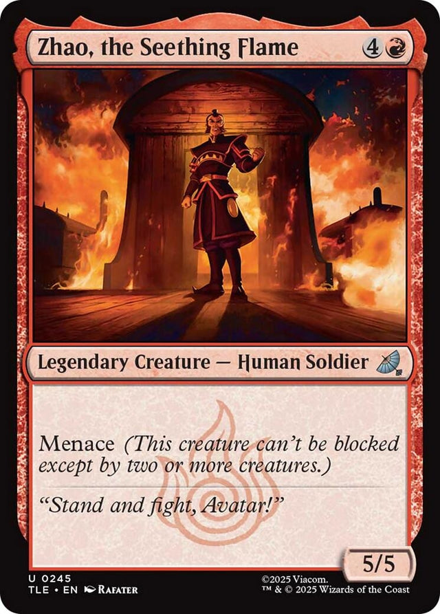Image for Zhao, the Seething Flame (0245) (245) (Foil) (Avatar: The Last Airbender: Eternal-Legal) - Magic: The Gathering