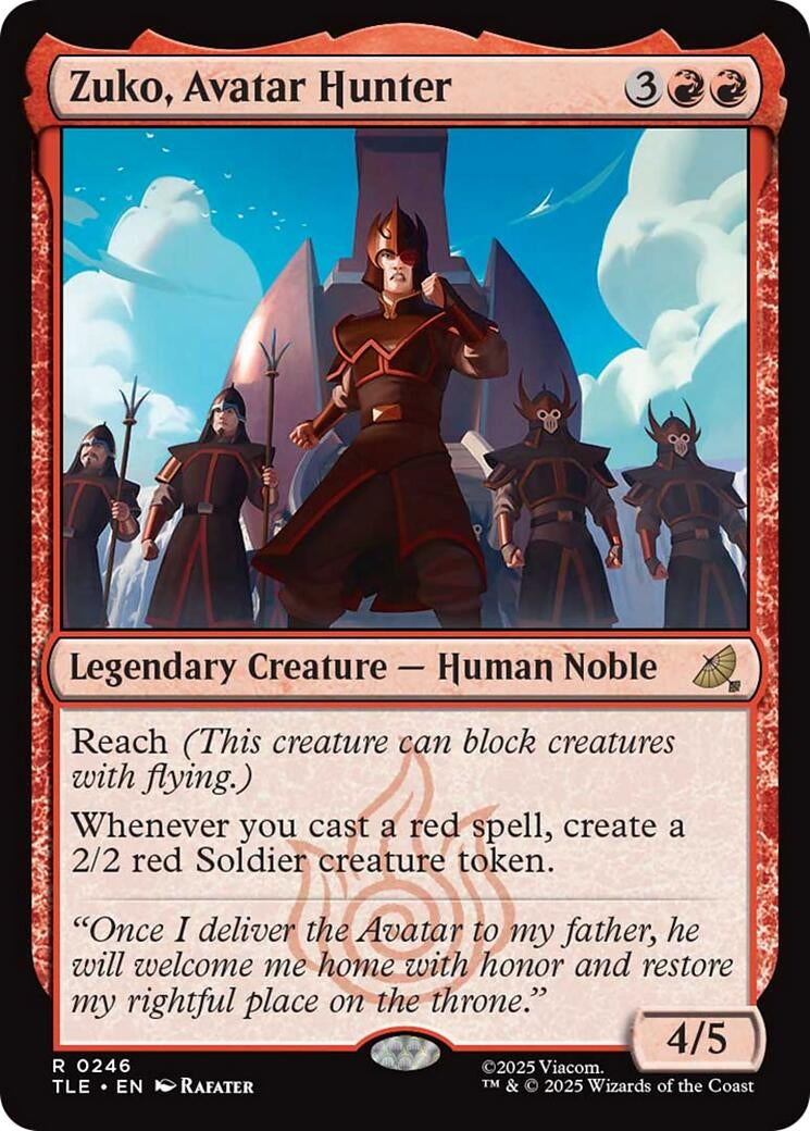 Image for Zuko, Avatar Hunter (0246) (246) (Foil) (Avatar: The Last Airbender: Eternal-Legal) - Magic: The Gathering