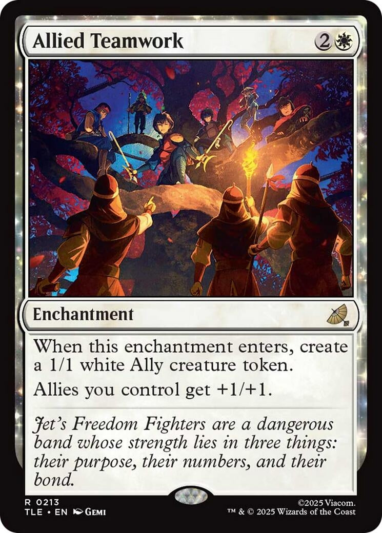 Image for Allied Teamwork (213) (Foil) (Avatar: The Last Airbender: Eternal-Legal) - Magic: The Gathering
