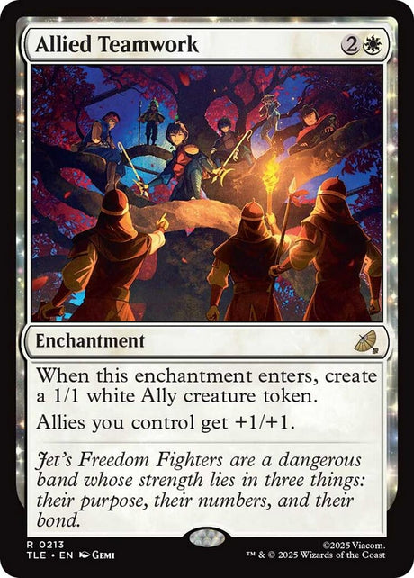 Image for Allied Teamwork (213) (Foil) (Avatar: The Last Airbender: Eternal-Legal) - Magic: The Gathering