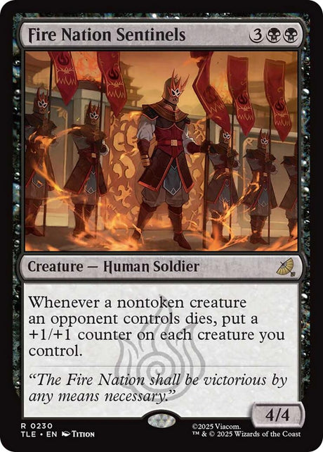 Image for Fire Nation Sentinels (230) (Foil) (Avatar: The Last Airbender: Eternal-Legal) - Magic: The Gathering
