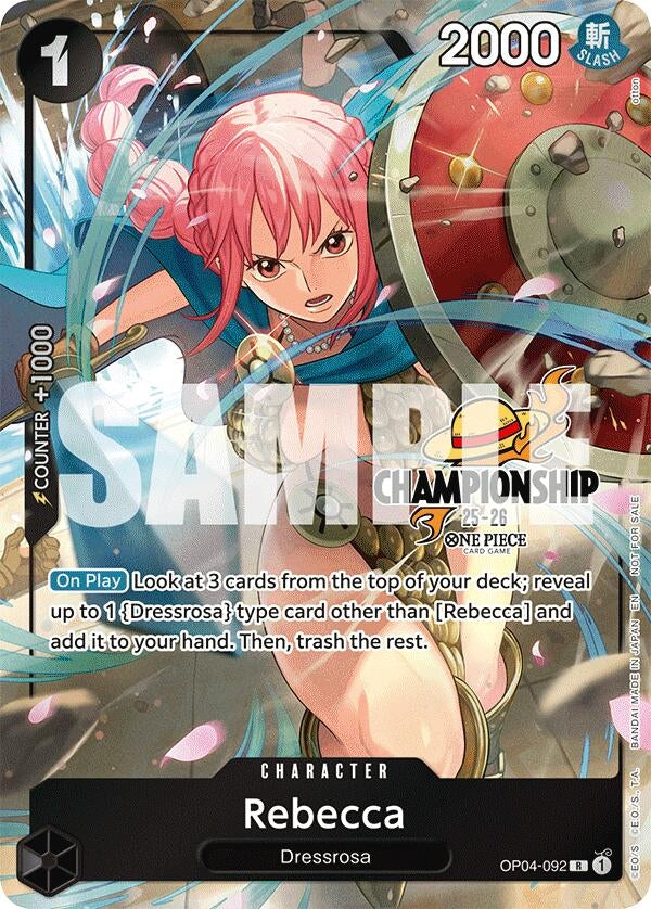 Image for Rebecca (CS 25-26 Celebration Pack) (OP04-092) (Foil) (One Piece Promotion Cards) - One Piece Card Game