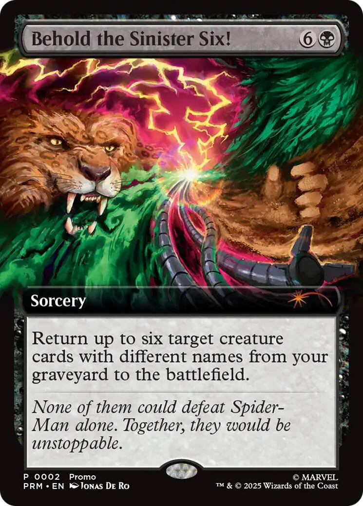 Image for Behold the Sinister Six! (2) (Foil) (Unique and Miscellaneous Promos) (UMP) - Magic: The Gathering