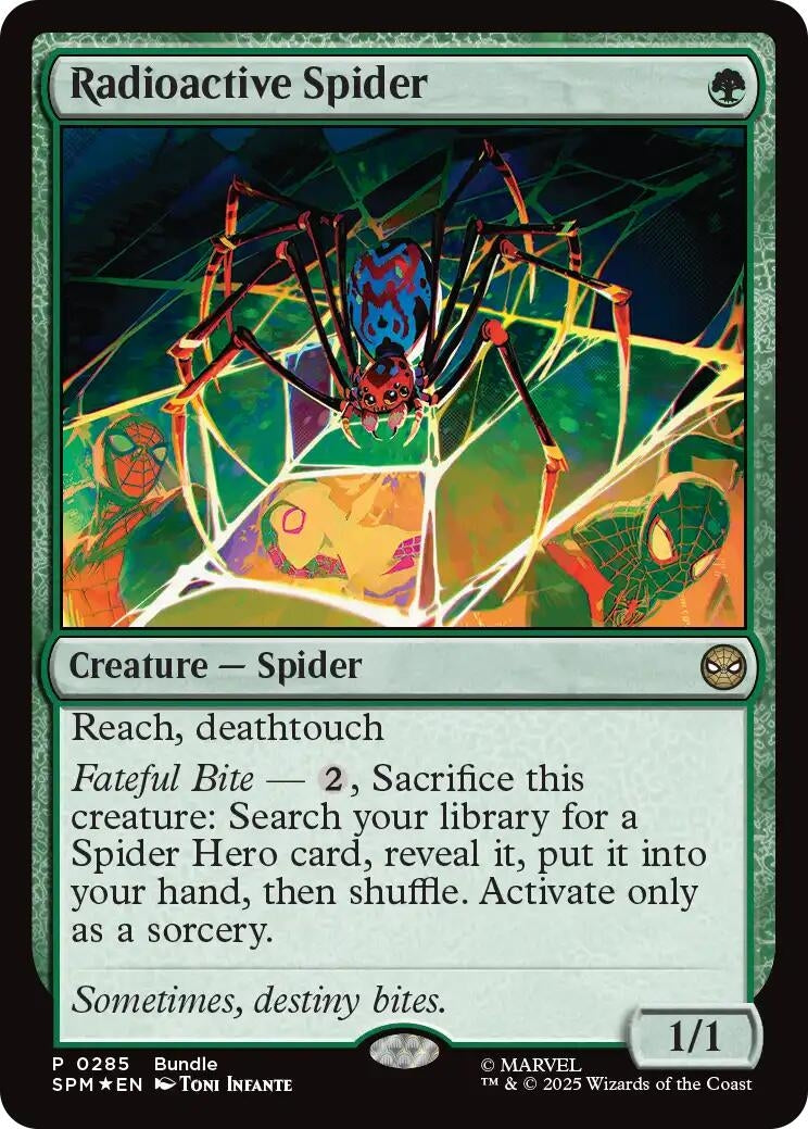 Image for Radioactive Spider (285) (Foil) (Unique and Miscellaneous Promos) (UMP) - Magic: The Gathering