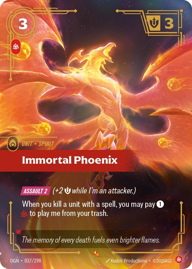 Image for Immortal Phoenix (037/298) (Origins) - Riftbound: League of Legends Trading Card Game