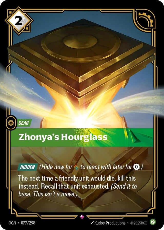 Image for Zhonya's Hourglass (077/298) (Origins) - Riftbound: League of Legends Trading Card Game