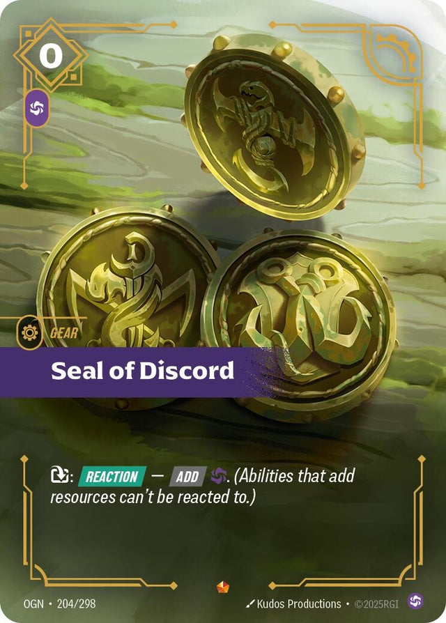 Image for Seal of Discord (204/298) (Origins) - Riftbound: League of Legends Trading Card Game
