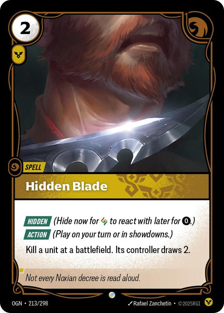 Image for Hidden Blade (213/298) (Origins) - Riftbound: League of Legends Trading Card Game
