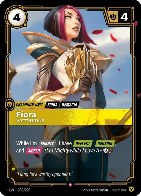 Image for Fiora - Victorious (232/298) (Origins) - Riftbound: League of Legends Trading Card Game