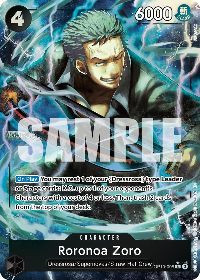 Image for Roronoa Zoro - OP10-095 (Alternate Art) (OP10-095) (Foil) (Premium Booster -The Best- Vol. 2) - One Piece Card Game