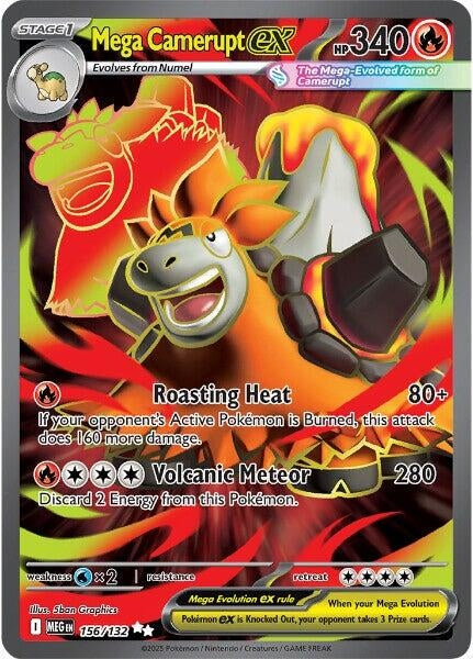 Image for Mega Camerupt ex (156/132) (ME01: Mega Evolution) - Pokemon