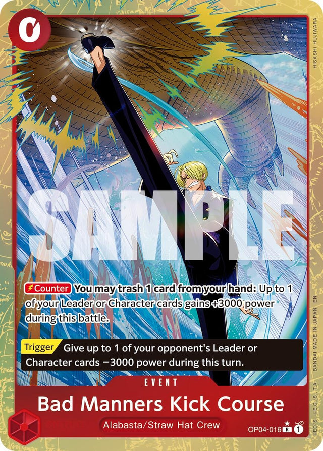 Image for Bad Manners Kick Course (Alternate Art) (OP04-016) (Premium Booster -The Best- Vol. 2) - One Piece Card Game