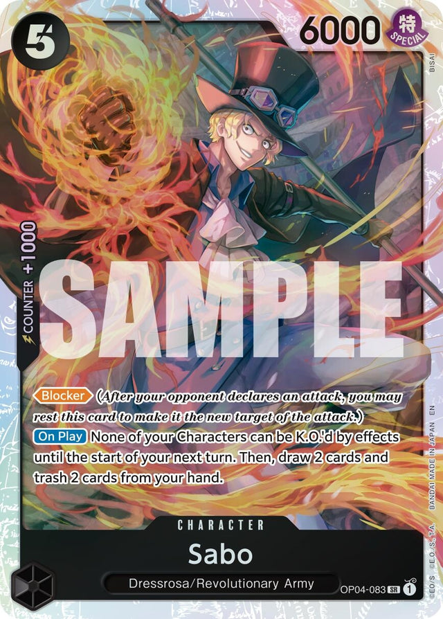 Image for Sabo - OP04-083 (Reprint) (OP04-083) (Foil) (Premium Booster -The Best- Vol. 2) - One Piece Card Game